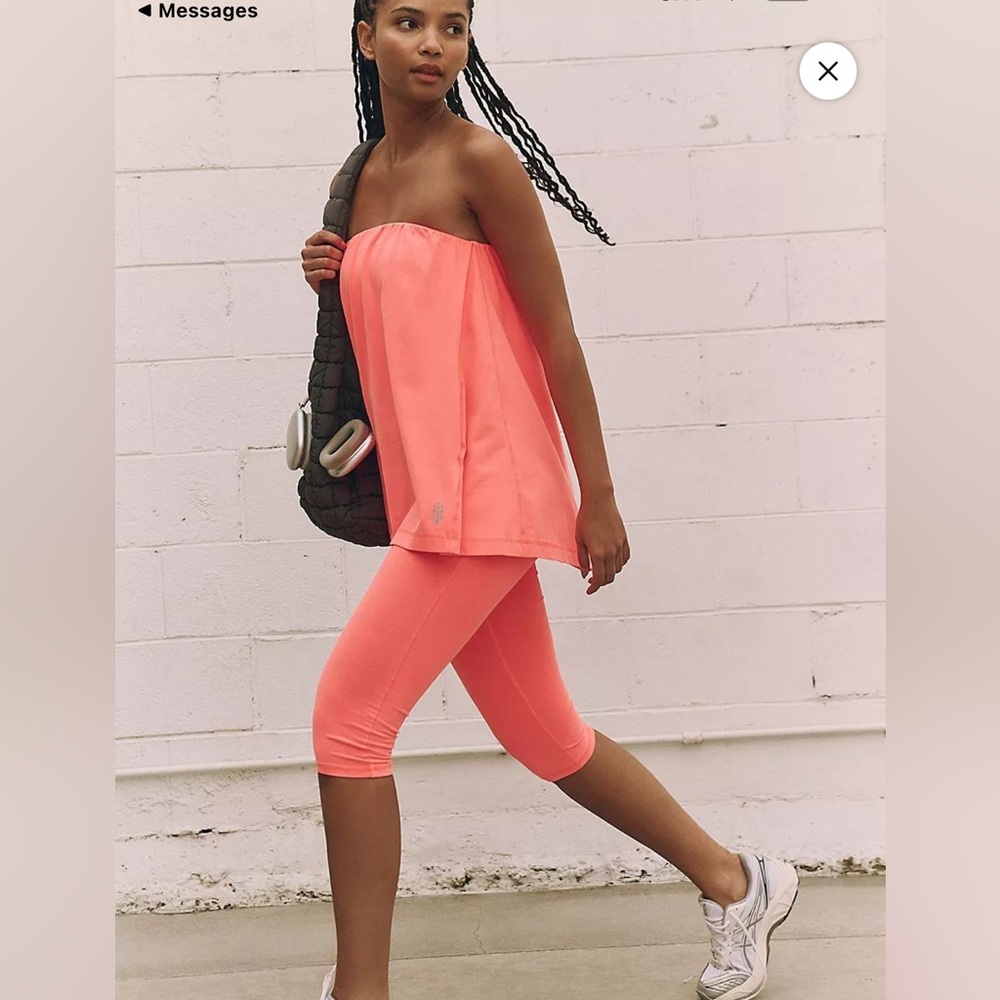 FP Movement by Free People Coral Strapless Top